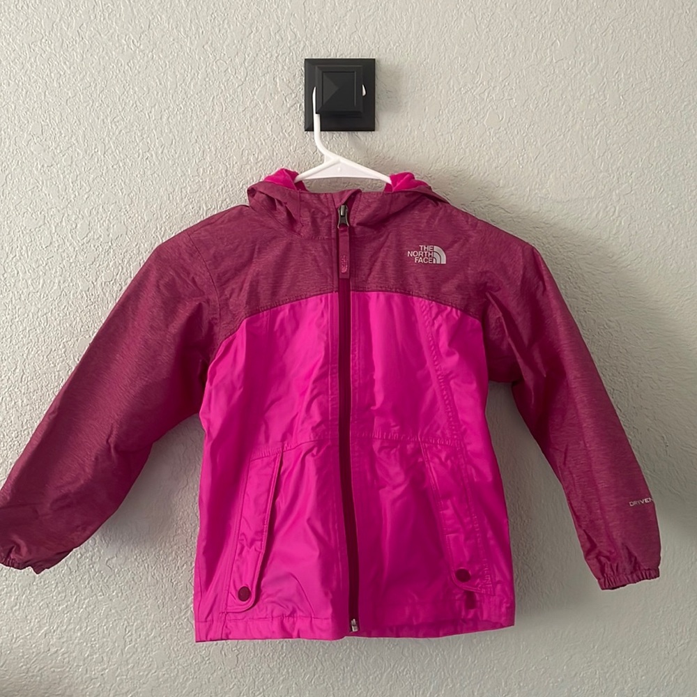 North Face Pink and Heathered Maroon Coat